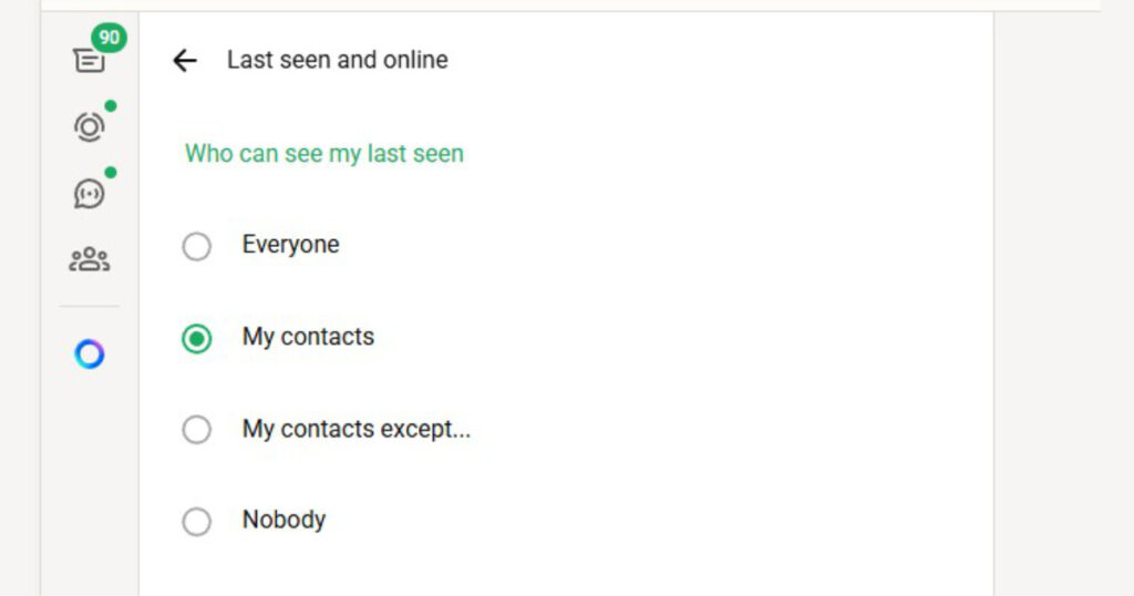 how to hide online status on WhatsApp
