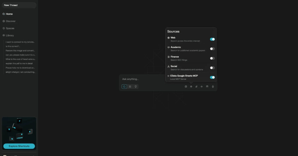 A screenshot showing how to drag a PDF file into the Perplexity Mac app for instant AI analysis and summary.