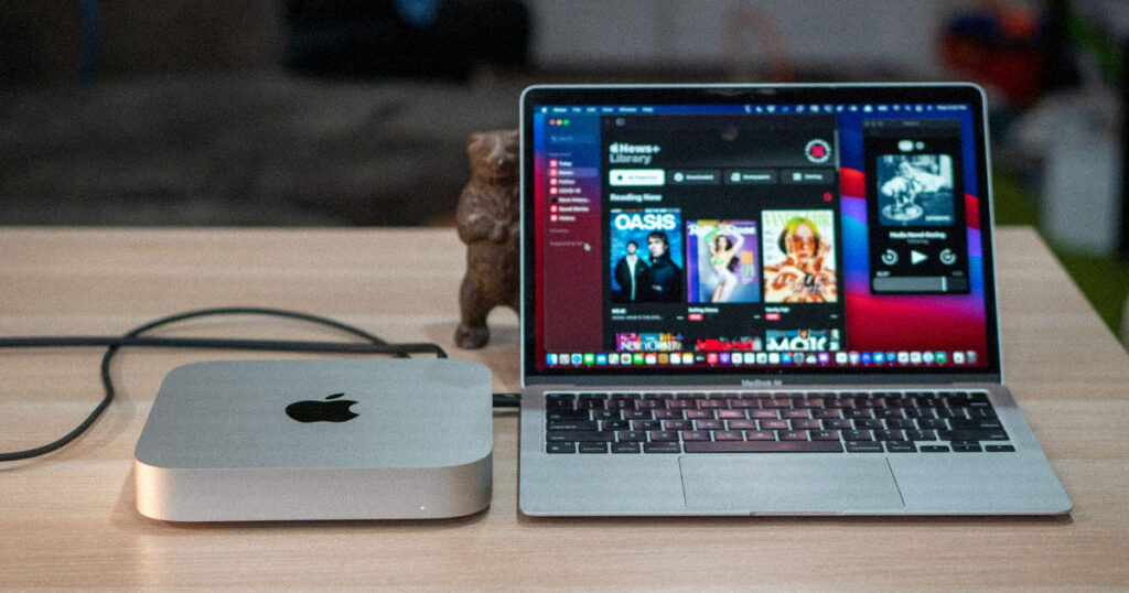 A side-by-side comparison of a MacBook Air and the Mac Mini following the Apple cheapest Mac mini discontinued update.