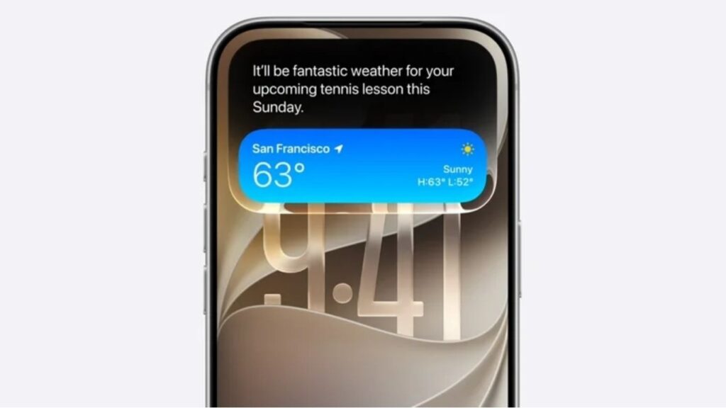 Demo screen showing Siri AI