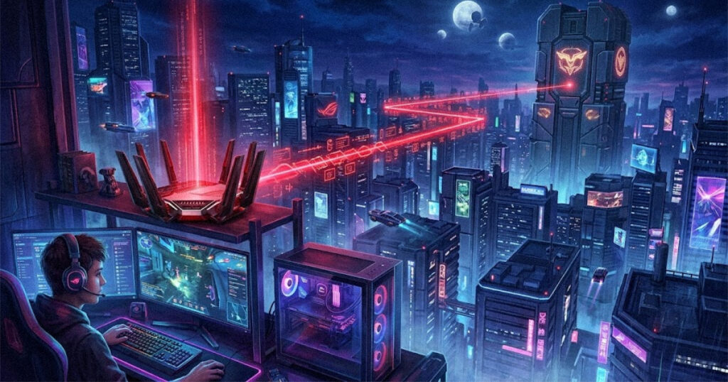 Game data taking the fastest route to a game server to reduce gaming lag